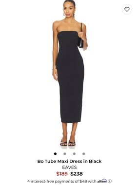 EAVES Bo Tube Maxi Dress in Black